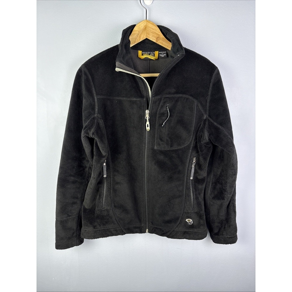 Mountain Hardware Womens Wind Stopper Jacket Small Black Fleece Outdoor Hiking - Picture 1 of 12